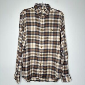 Faherty The Movement Flannel Shirt Plaid Button up Large